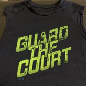 “Guard the court” cut off sleeve tank top